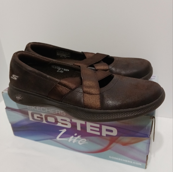 🔥 Skechers Go Step Lite Lovely Shoes Chocolate size 7 - Picture 3 of 10